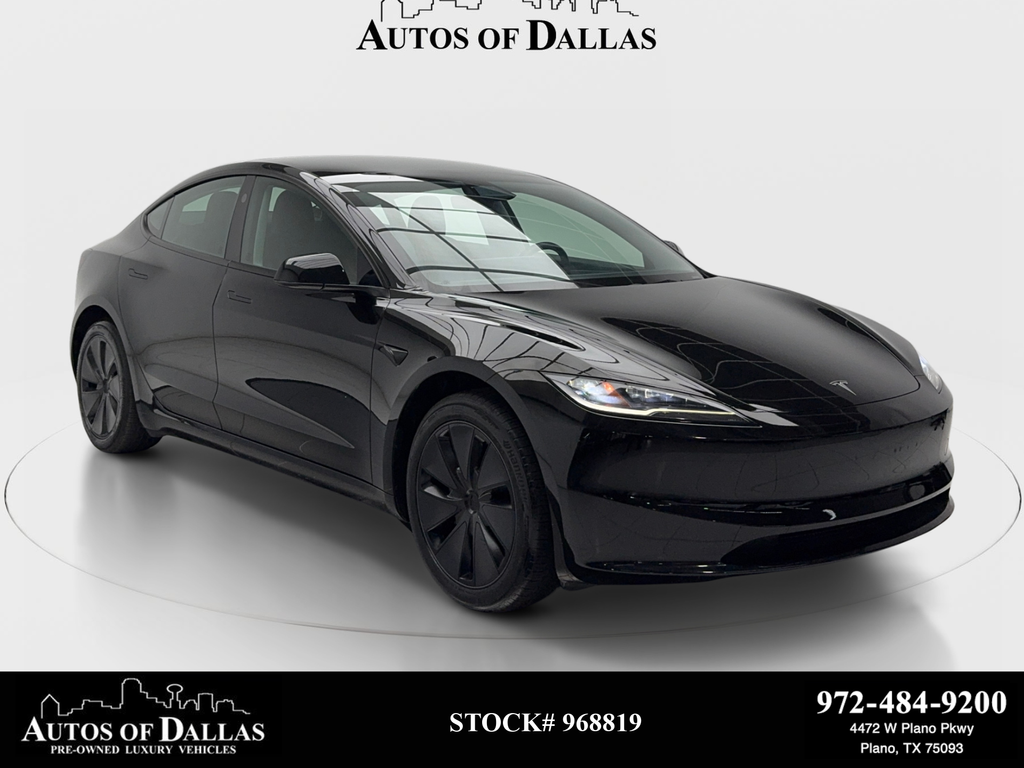 Black 2025 Tesla Model 3 Sedan Rear-Wheel Drive 1-Speed Automatic