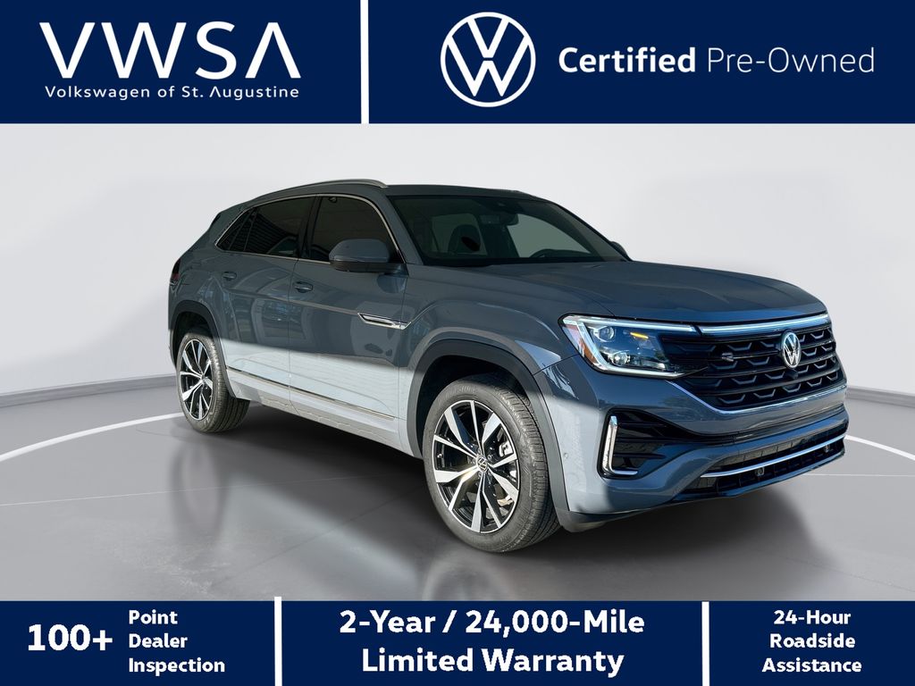Pure Gray 2024 Volkswagen Atlas Cross Sport SEL Premium R-Line 4Motion SUV / Crossover All-Wheel Drive 8-Speed Automatic