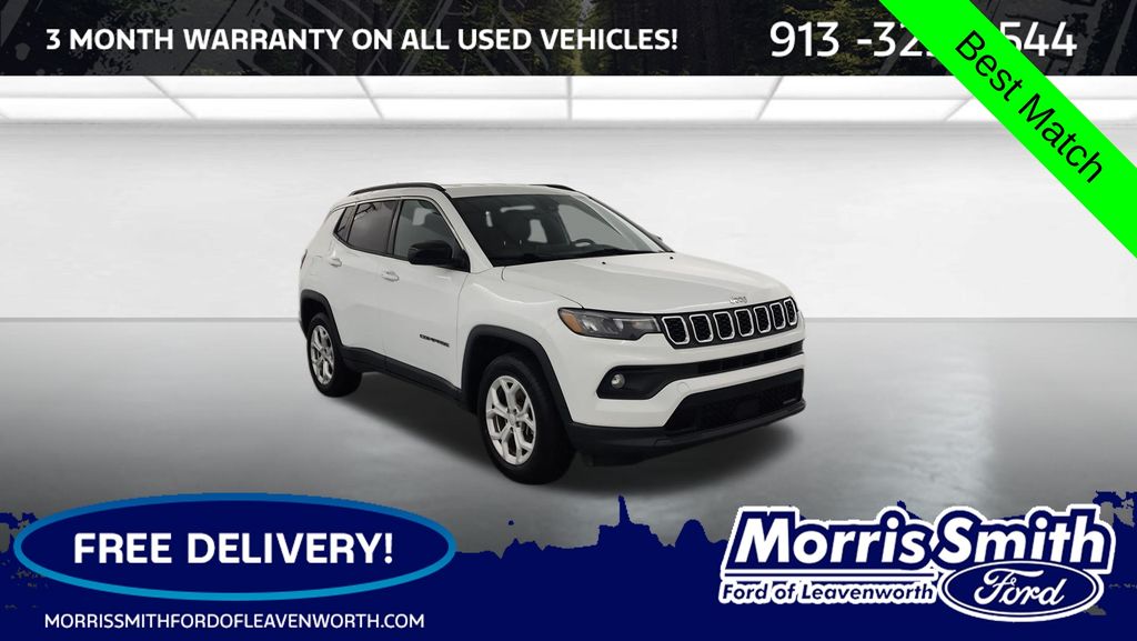 Bright White Clearcoat 2024 Jeep Compass SUV / Crossover Four-Wheel Drive 8-Speed Automatic
