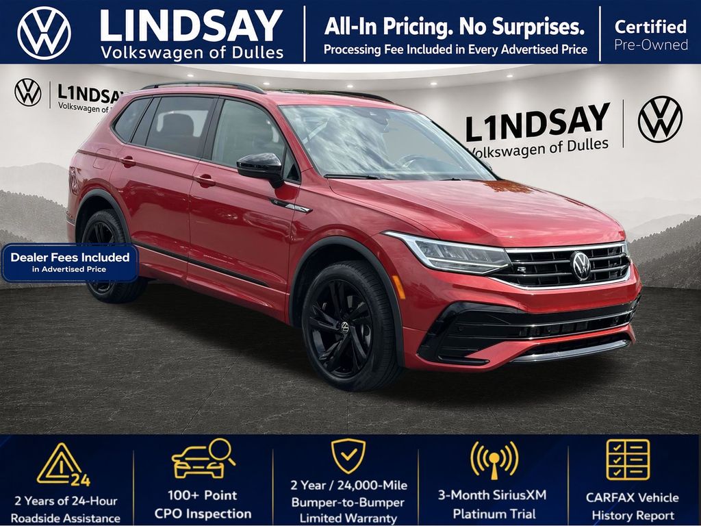 Kings Red Metallic 2024 Volkswagen Tiguan SUV / Crossover All-Wheel Drive 8-Speed Automatic
