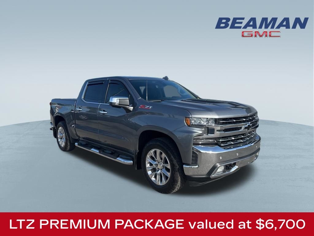 Gray (Satin Steel Metallic) 2020 Chevrolet Silverado 1500 LTZ Crew Cab 4WD Pickup Truck Four-Wheel Drive Automatic