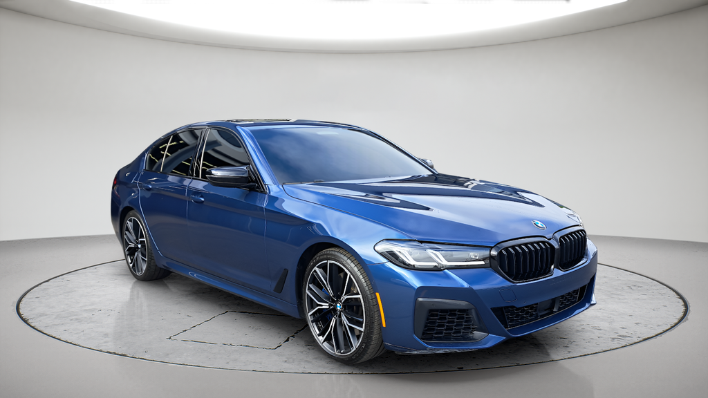 Phytonic Blue Metallic 2022 BMW 5 Series Sedan All-Wheel Drive 8-Speed Automatic