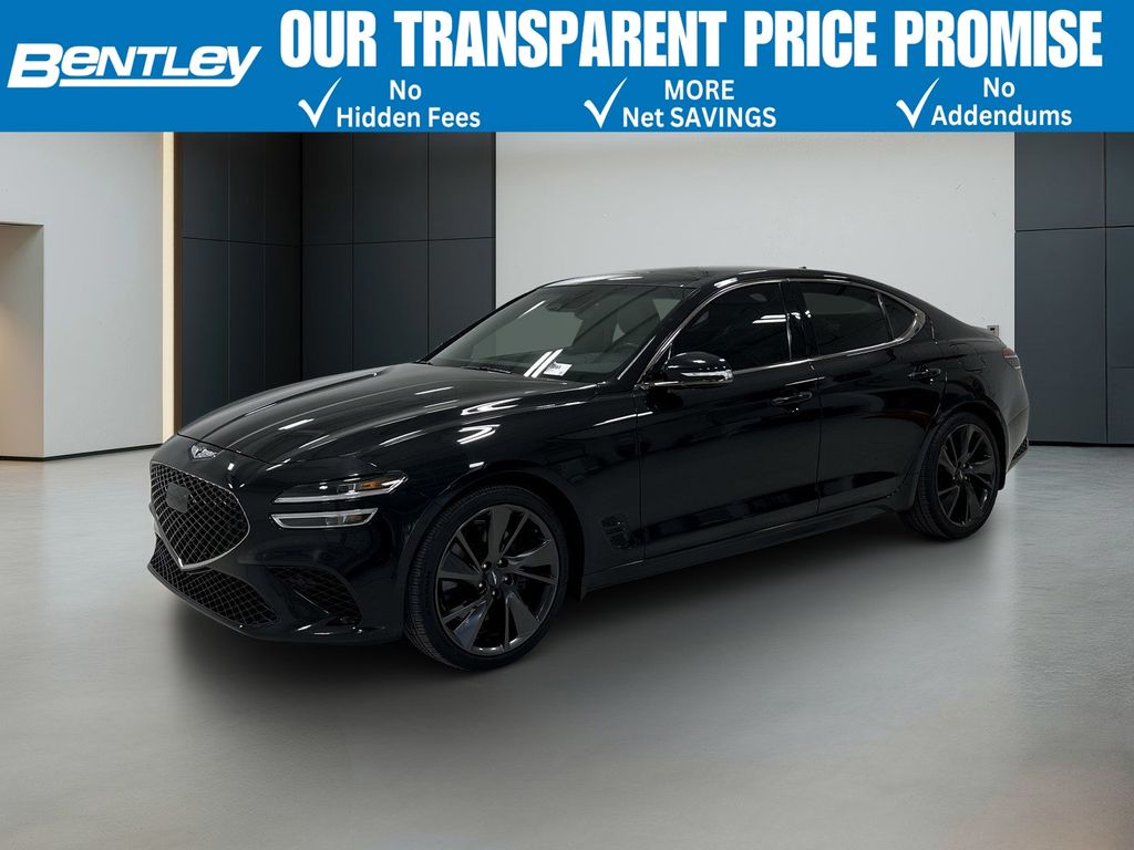 Vik Black 2022 Genesis G70 3.3T RWD Sedan Rear-Wheel Drive 8-Speed Automatic