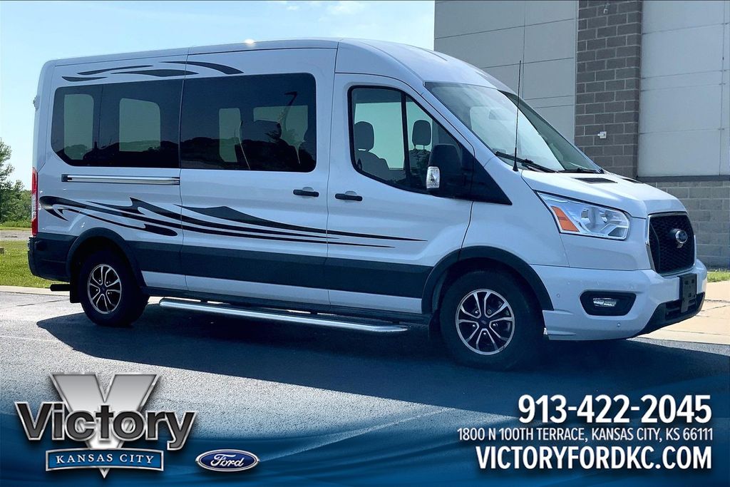Oxford White 2021 Ford Transit Passenger Van Rear-Wheel Drive