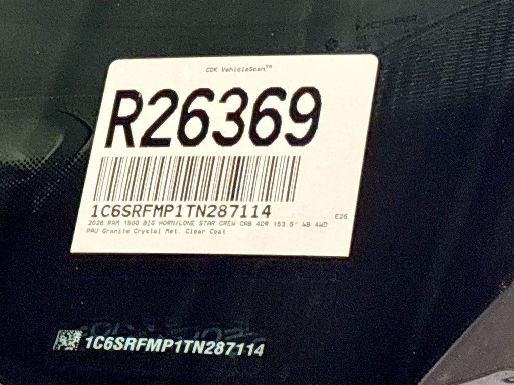 2026 Ram 1500 Big Horn/Lone Star