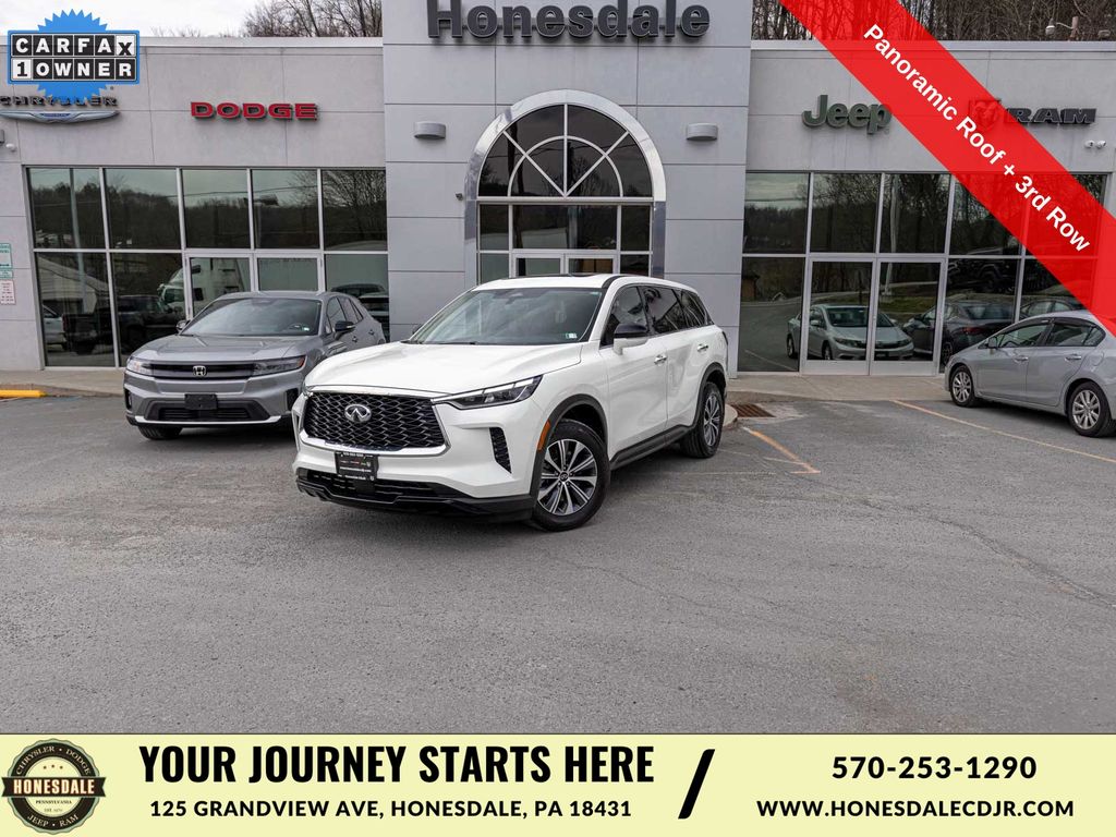 Glacier White 2023 INFINITI QX60 SUV / Crossover All-Wheel Drive 9-Speed Automatic