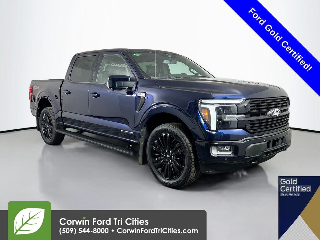 Antimatter Blue Metallic 2025 Ford F-150 Platinum SuperCrew 4WD Pickup Truck Four-Wheel Drive Automatic