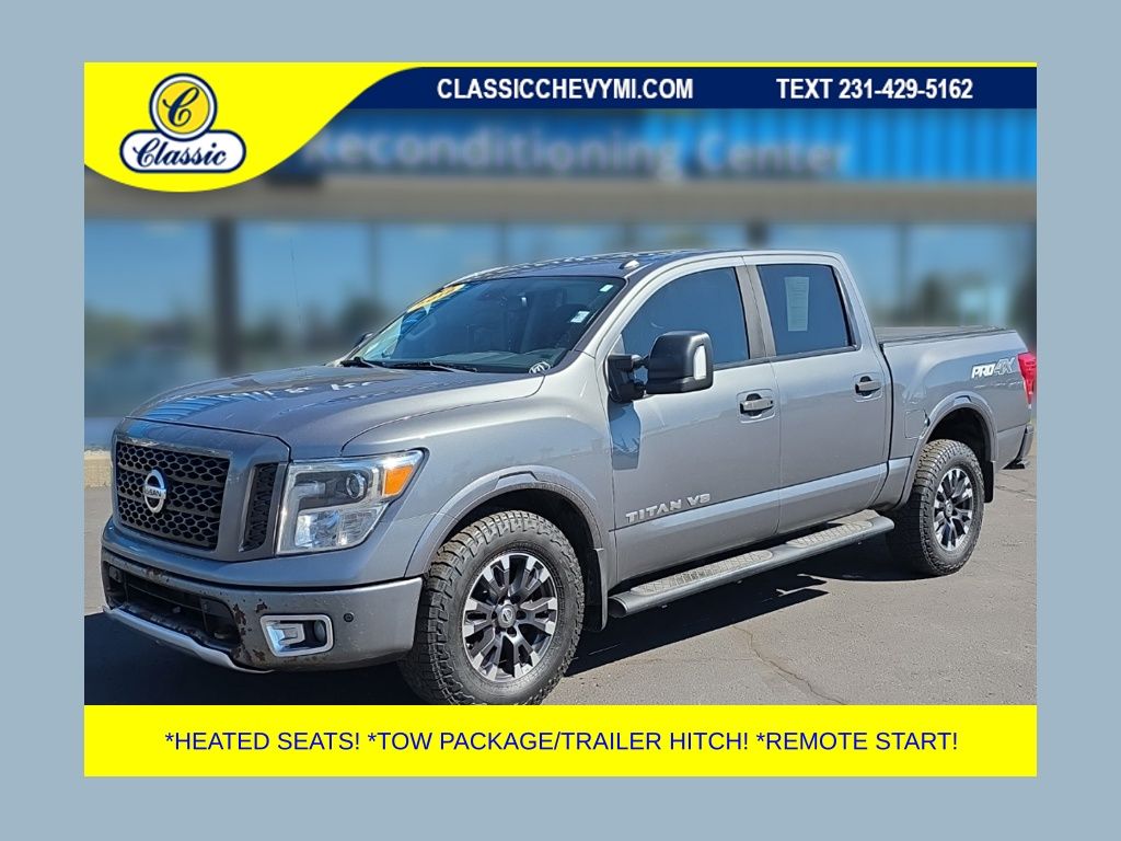 Gray 2018 Nissan Titan Pickup Truck Four-Wheel Drive 7-Speed Automatic