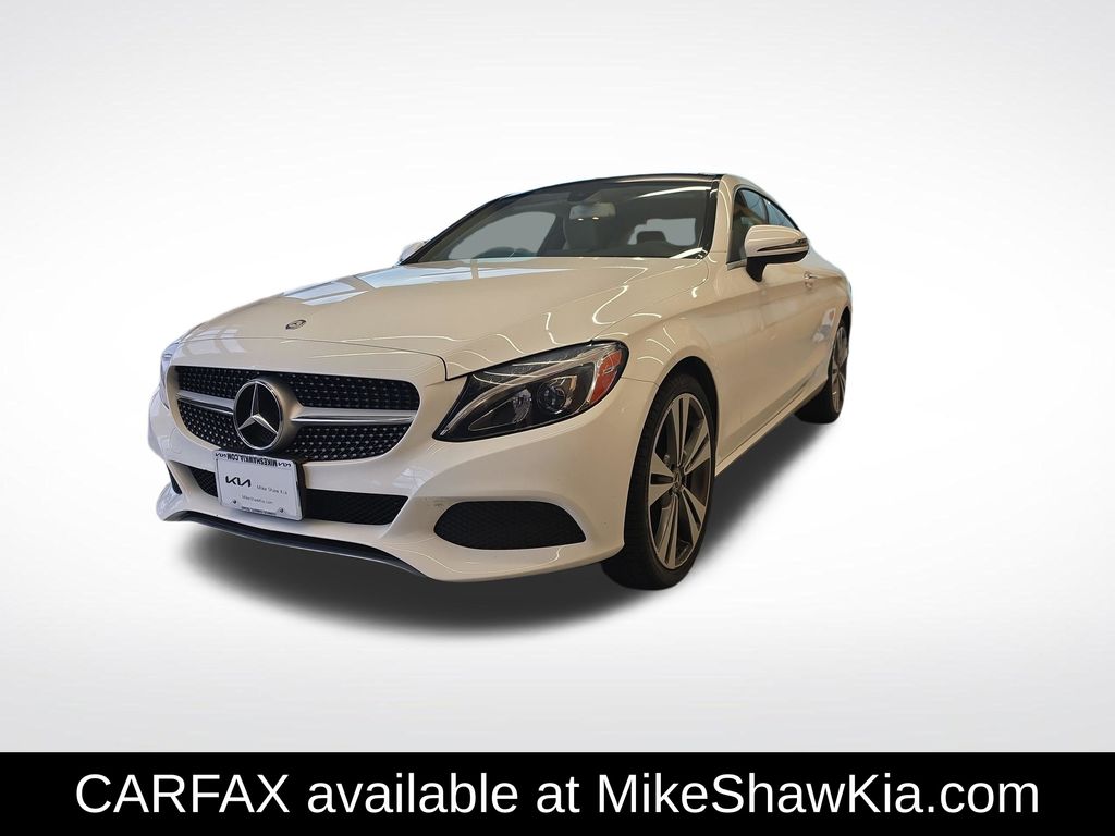 Polar White 2017 Mercedes-Benz C-Class Coupe Rear-Wheel Drive 7-Speed Automatic