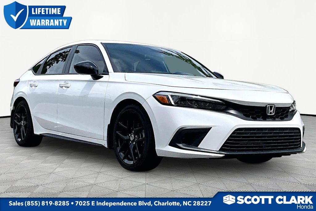 Platinum White Pearl 2024 Honda Civic Hatchback Hatchback Front-Wheel Drive Continuously Variable Transmission