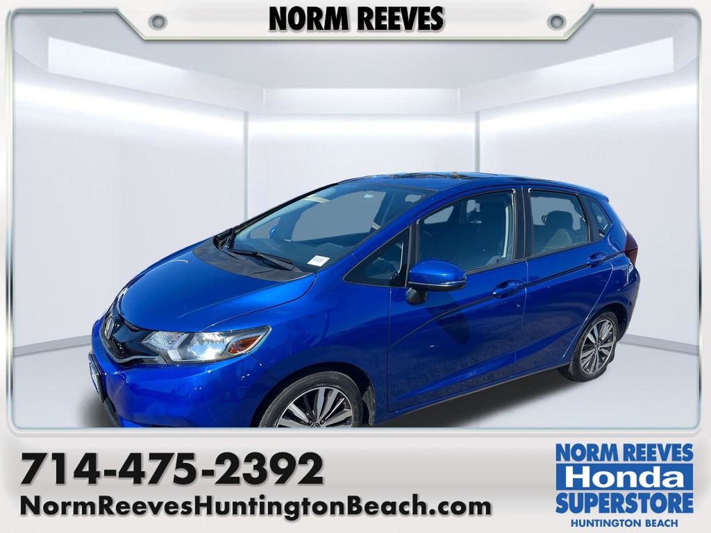 Blue 2017 Honda Fit Hatchback Front-Wheel Drive Continuously Variable Transmission