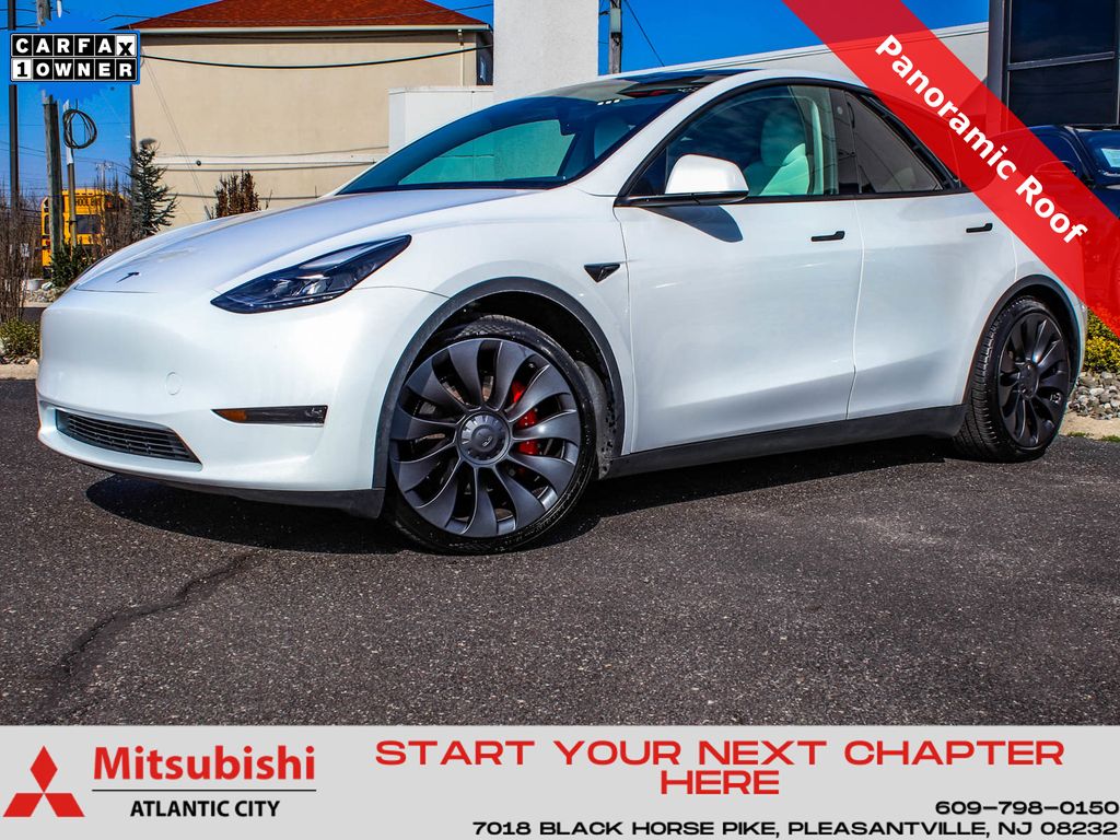 Pearl White Multi-Coat 2023 Tesla Model Y Performance AWD SUV / Crossover All-Wheel Drive 1-Speed Automatic