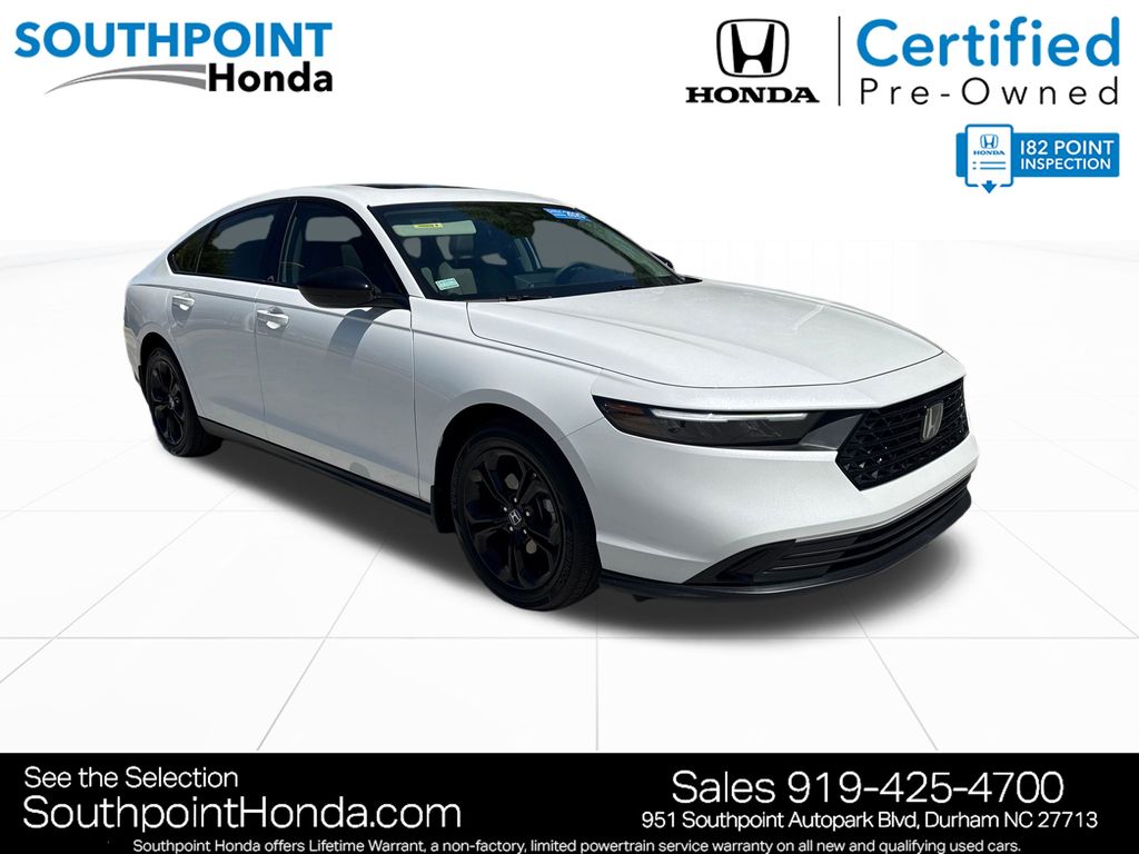 Platinum White Pearl 2025 Honda Accord Sedan Front-Wheel Drive Continuously Variable Transmission