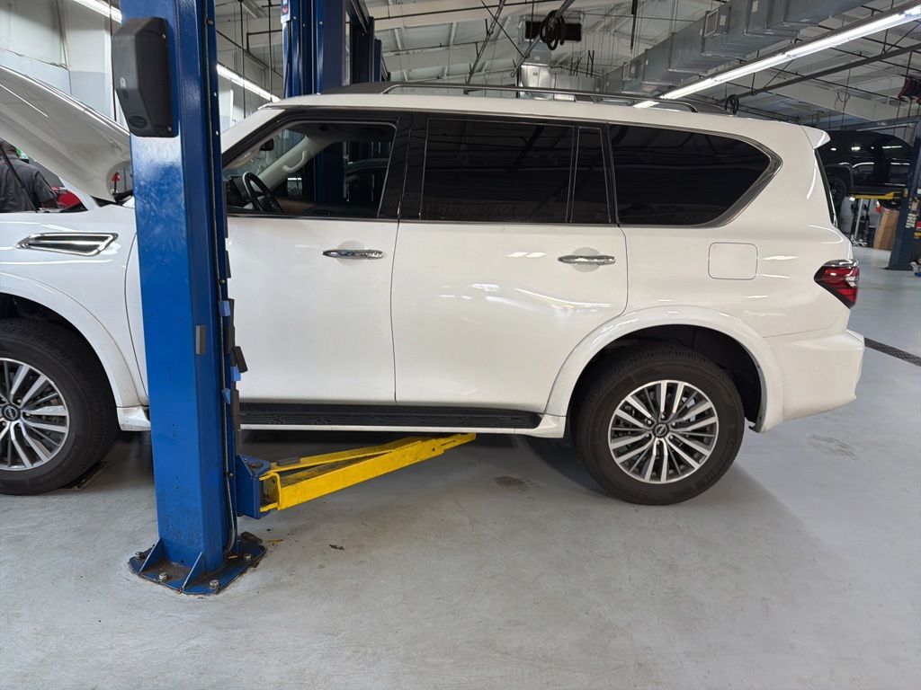 Aspen White 2023 Nissan Armada SUV / Crossover 4X2 7-Speed Automatic
