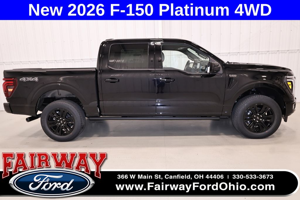 Agate Black Metallic 2026 Ford F-150 Pickup Truck Four-Wheel Drive Automatic