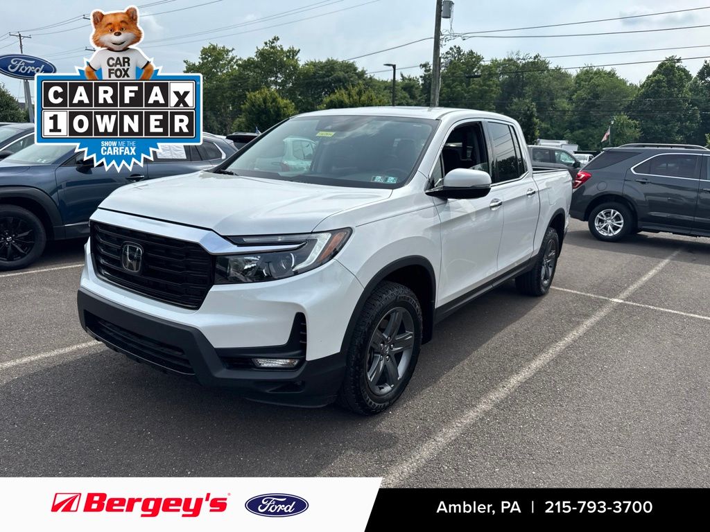 White 2023 Honda Ridgeline Pickup Truck All-Wheel Drive 9-Speed Automatic