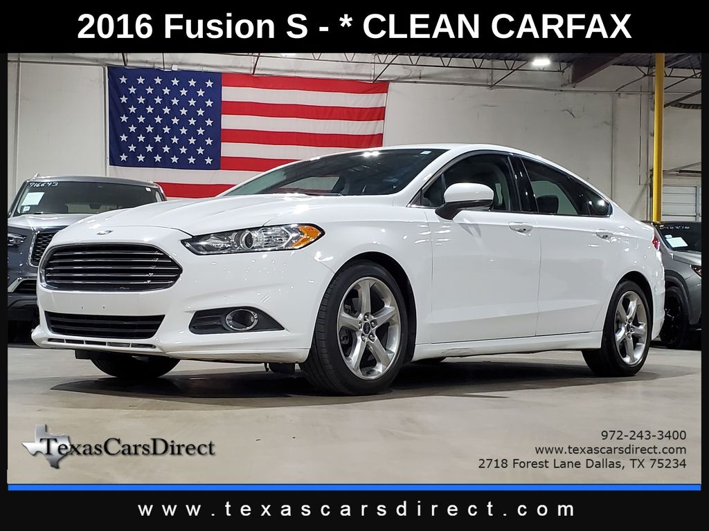 Oxford White 2016 Ford Fusion Sedan Front-Wheel Drive 6-Speed Automatic