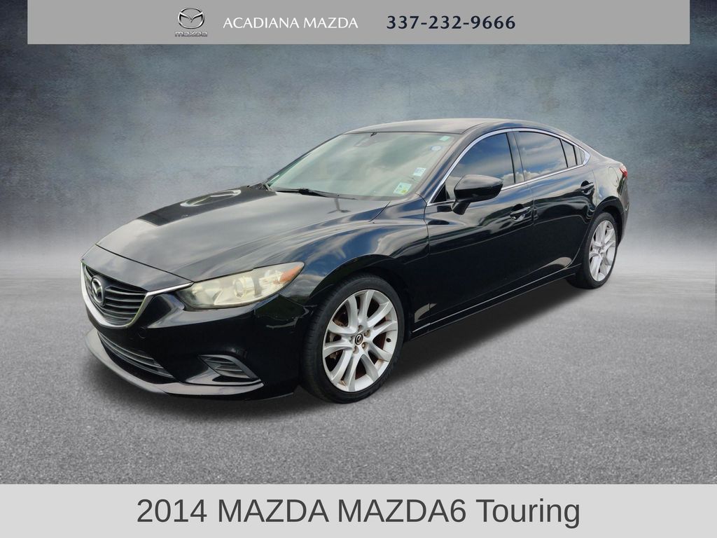 Jet Black 2014 Mazda MAZDA6 i Touring Sedan Front-Wheel Drive 6-Speed Automatic