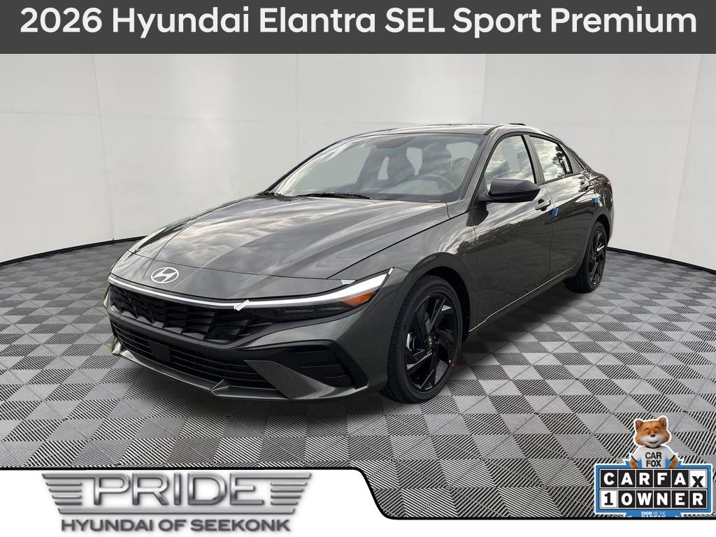 Amazon Gray 2026 Hyundai Elantra Sedan Front-Wheel Drive Continuously Variable Transmission