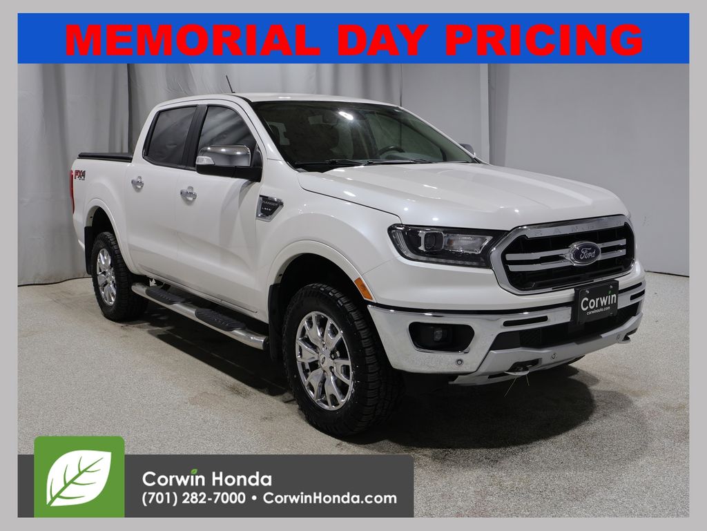 White Platinum Metallic Tri-Coat 2020 Ford Ranger Lariat SuperCrew 4WD Pickup Truck Four-Wheel Drive Automatic