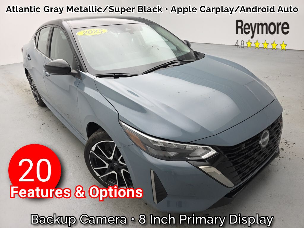Atlantic Gray/Super Black 2025 Nissan Sentra Sedan Front-Wheel Drive Continuously Variable Transmission