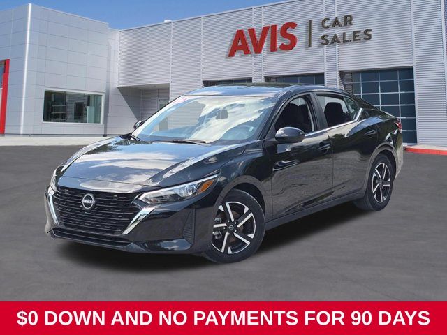 Black 2025 Nissan Sentra Sedan Front-Wheel Drive Continuously Variable Transmission