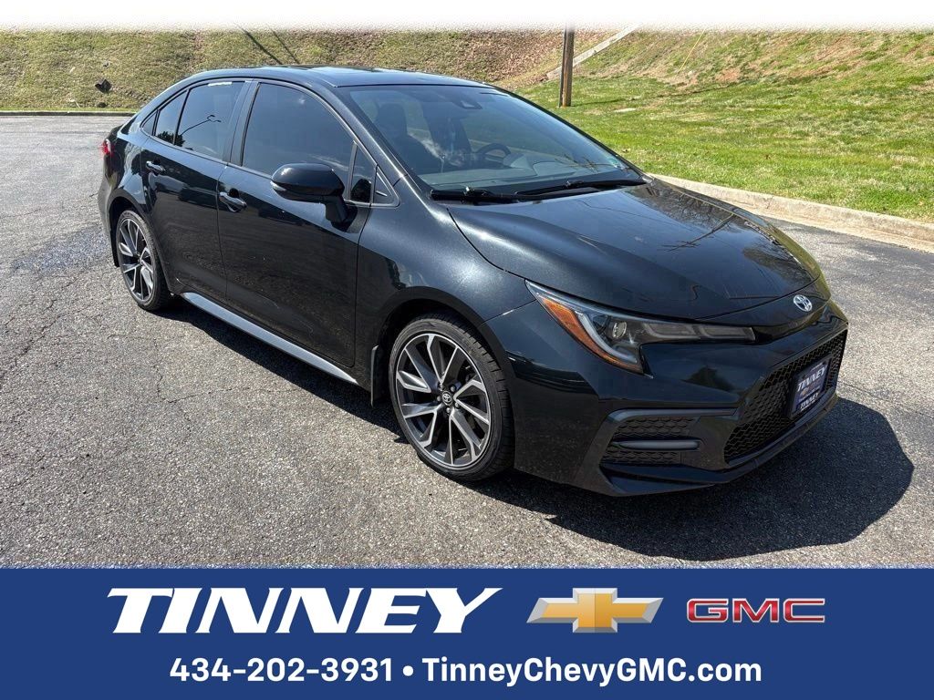 Black Sand Pearl 2020 Toyota Corolla SE FWD Sedan Front-Wheel Drive Continuously Variable Transmission