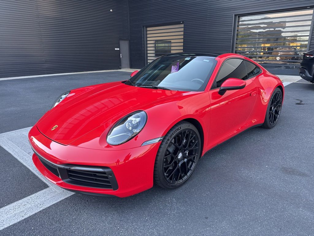 Guards Red 2021 Porsche 911 Carrera Coupe RWD Coupe Rear-Wheel Drive 8-Speed Automatic