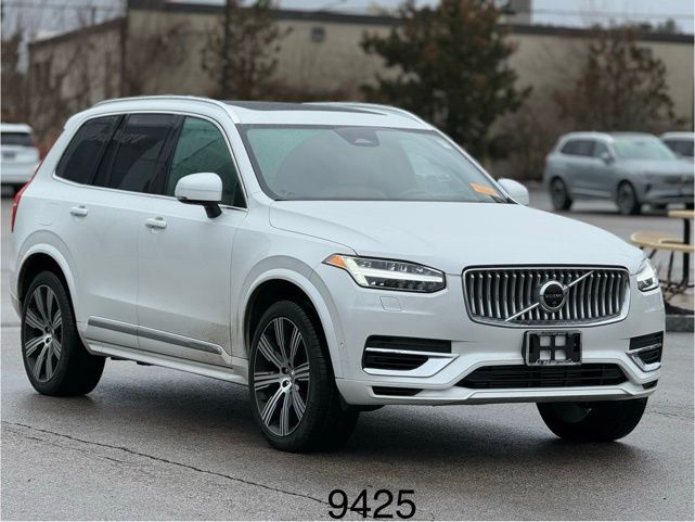Crystal White 2024 Volvo XC90 Recharge T8 Ultimate Bright Theme 7-Passenger eAWD SUV / Crossover All-Wheel Drive Automatic