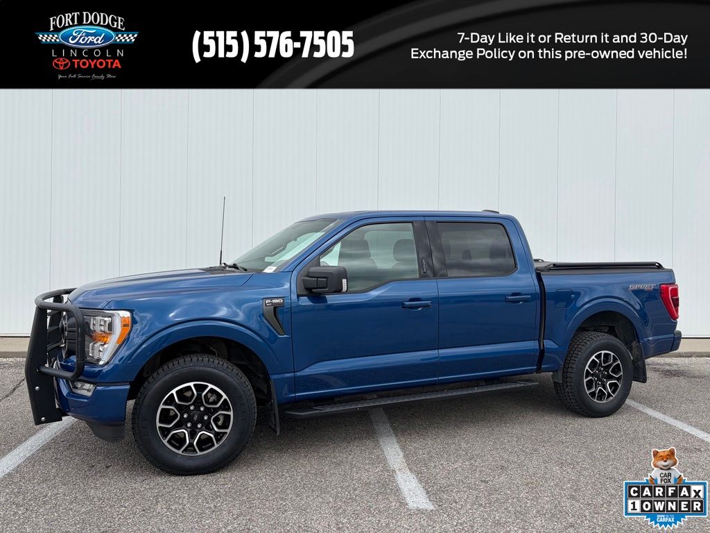 Atlas Blue Metallic 2022 Ford F-150 Pickup Truck Four-Wheel Drive Automatic