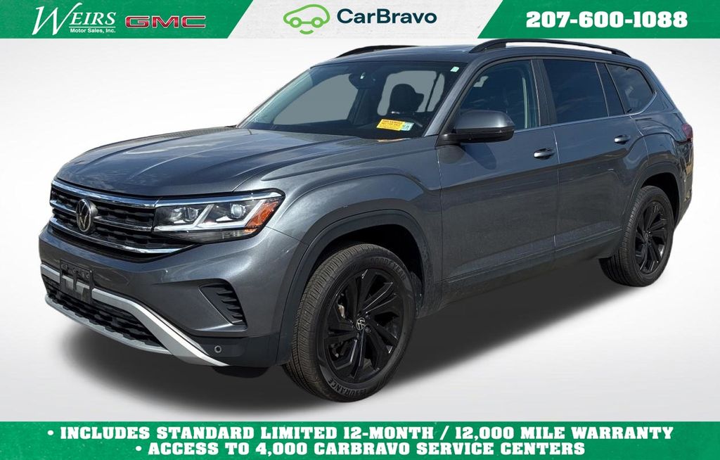 Deep Black Pearl 2022 Volkswagen Atlas V6 SE 4Motion with Technology SUV / Crossover All-Wheel Drive 8-Speed Automatic