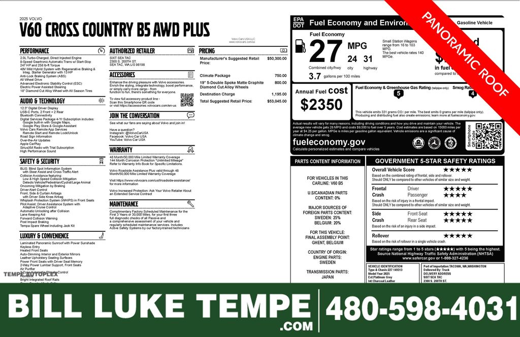 2025 Volvo V60 Cross Country B5 Plus AWD