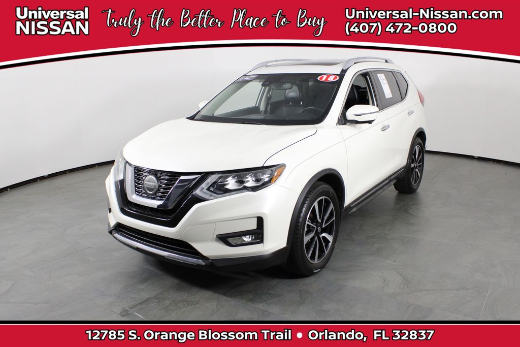 Pearl White 2018 Nissan Rogue SL FWD SUV / Crossover Front-Wheel Drive Continuously Variable Transmission