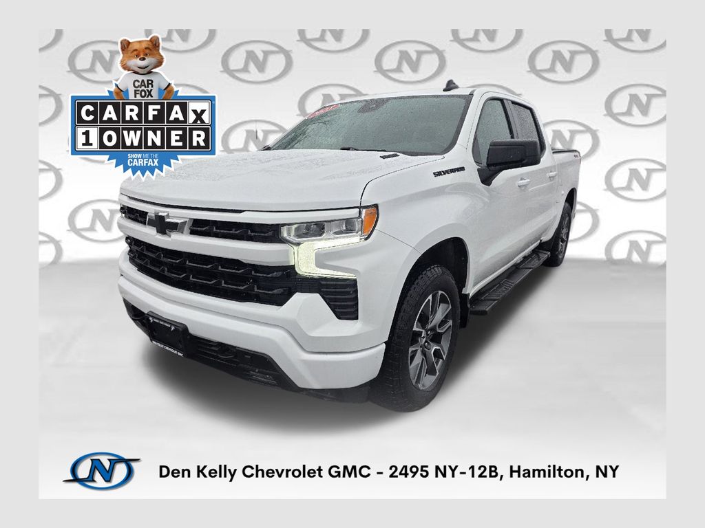 Summit White 2023 Chevrolet Silverado 1500 RST Crew Cab 4WD Pickup Truck Four-Wheel Drive Automatic