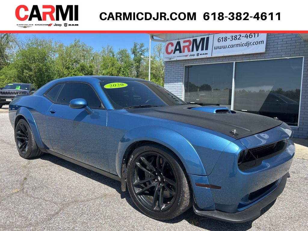Blue 2020 Dodge Challenger Coupe Rear-Wheel Drive 6-Speed Manual