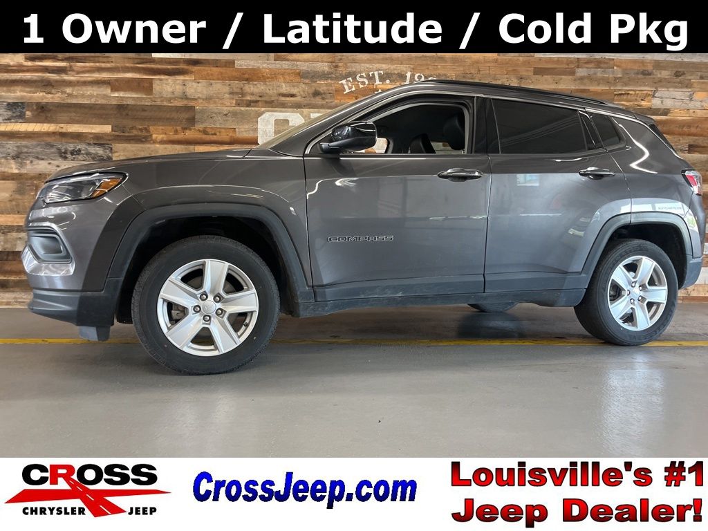 Gray (Granite Crystal Metallic Clearcoat) 2022 Jeep Compass Latitude 4WD SUV / Crossover Four-Wheel Drive 9-Speed Automatic