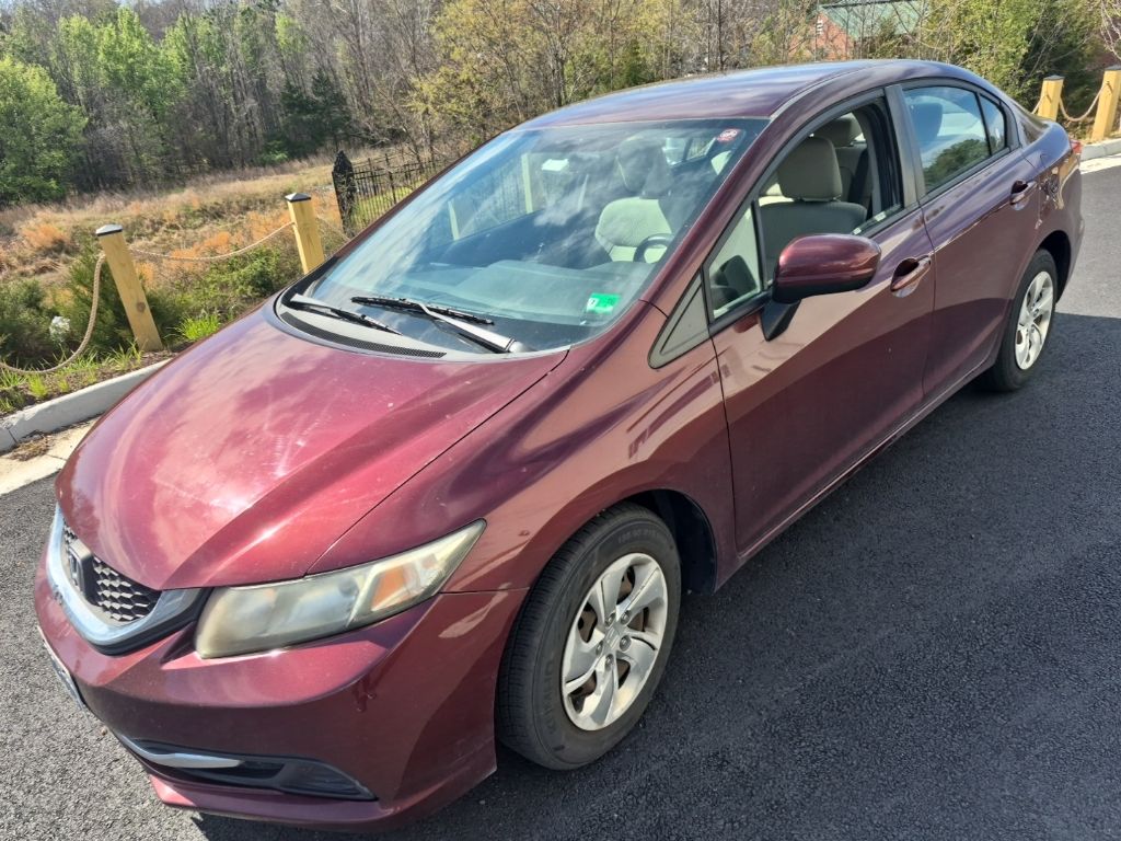 Red (Crimson Pearl) 2014 Honda Civic LX Sedan Front-Wheel Drive Continuously Variable Transmission