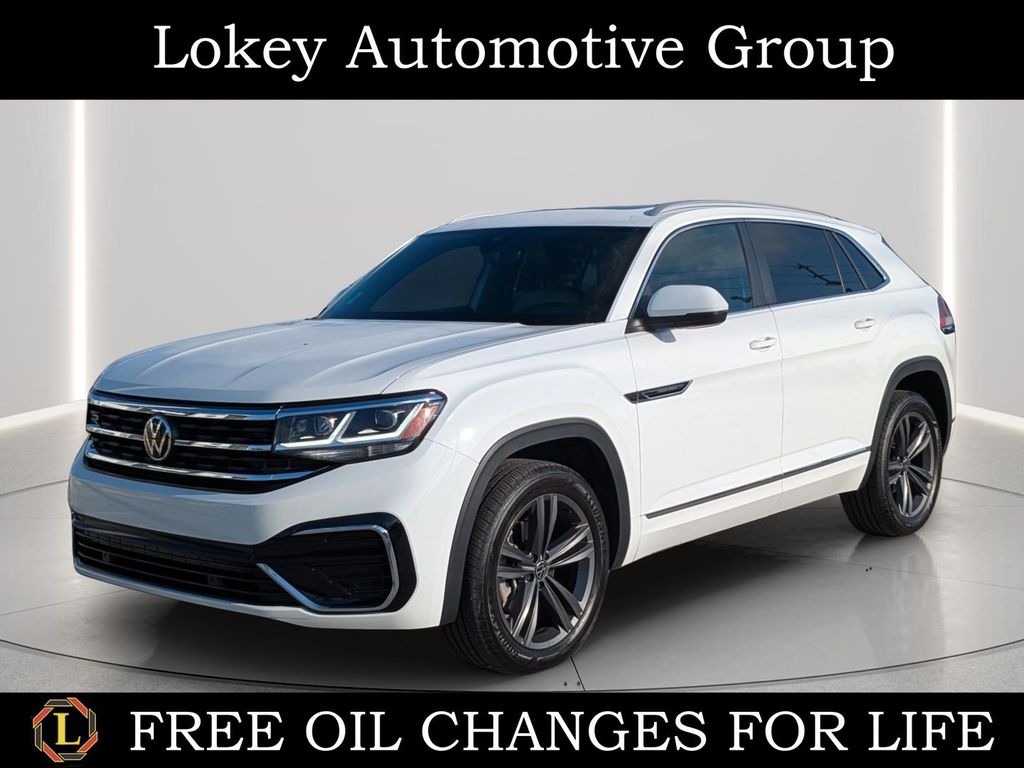 Pure White 2022 Volkswagen Atlas Cross Sport SUV / Crossover All-Wheel Drive 8-Speed Automatic