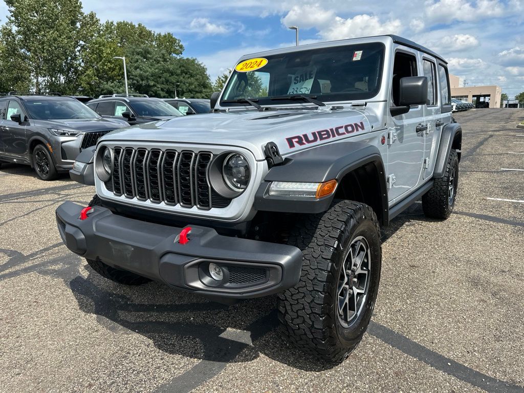 Silver Zynith Clearcoat 2024 Jeep Wrangler SUV / Crossover Four-Wheel Drive 8-Speed Automatic