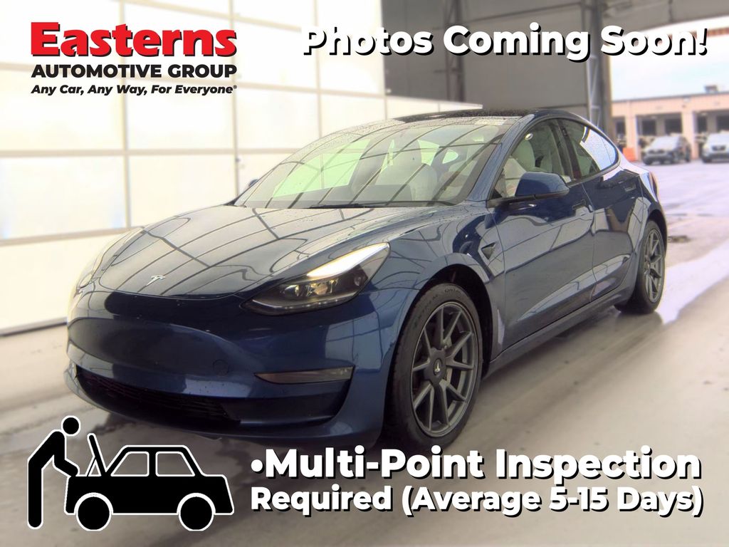 Blue 2022 Tesla Model 3 Sedan All-Wheel Drive 1-Speed Automatic