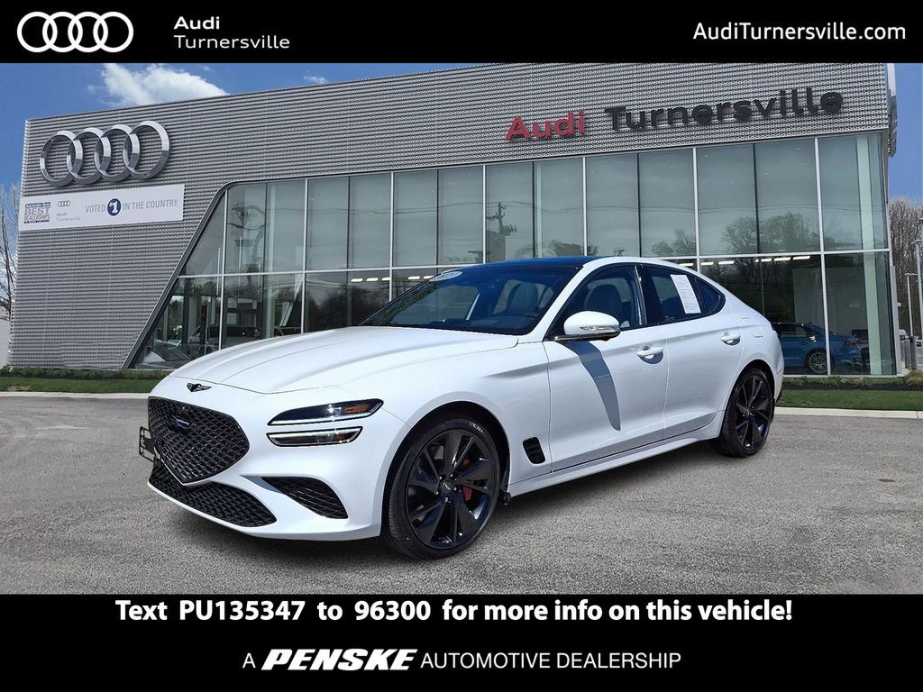 Uyuni White 2023 Genesis G70 Sedan Rear-Wheel Drive 8-Speed Automatic