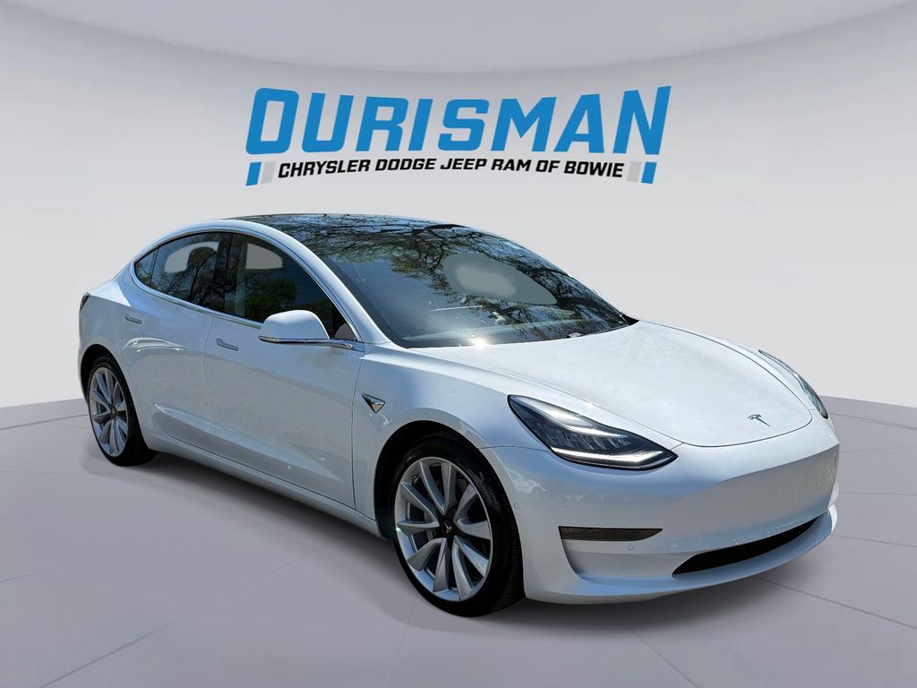 White 2020 Tesla Model 3 Long Range AWD Sedan All-Wheel Drive 1-Speed Automatic
