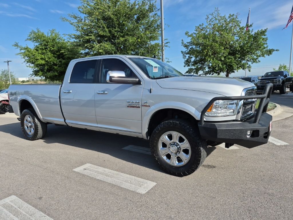 Bright Silver Metallic Clearcoat 2018 RAM 2500 Laramie Crew Cab LB 4WD Pickup Truck Four-Wheel Drive 6-Speed Automatic