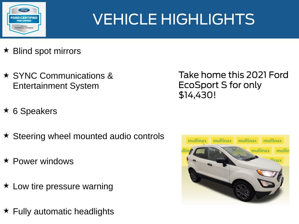 Certified Used 2021 White Ford S image 23