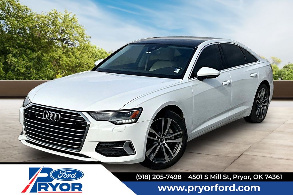 White 2023 Audi A6 quattro Premium Plus 45 TFSI Sedan All-Wheel Drive 7-Speed Automatic