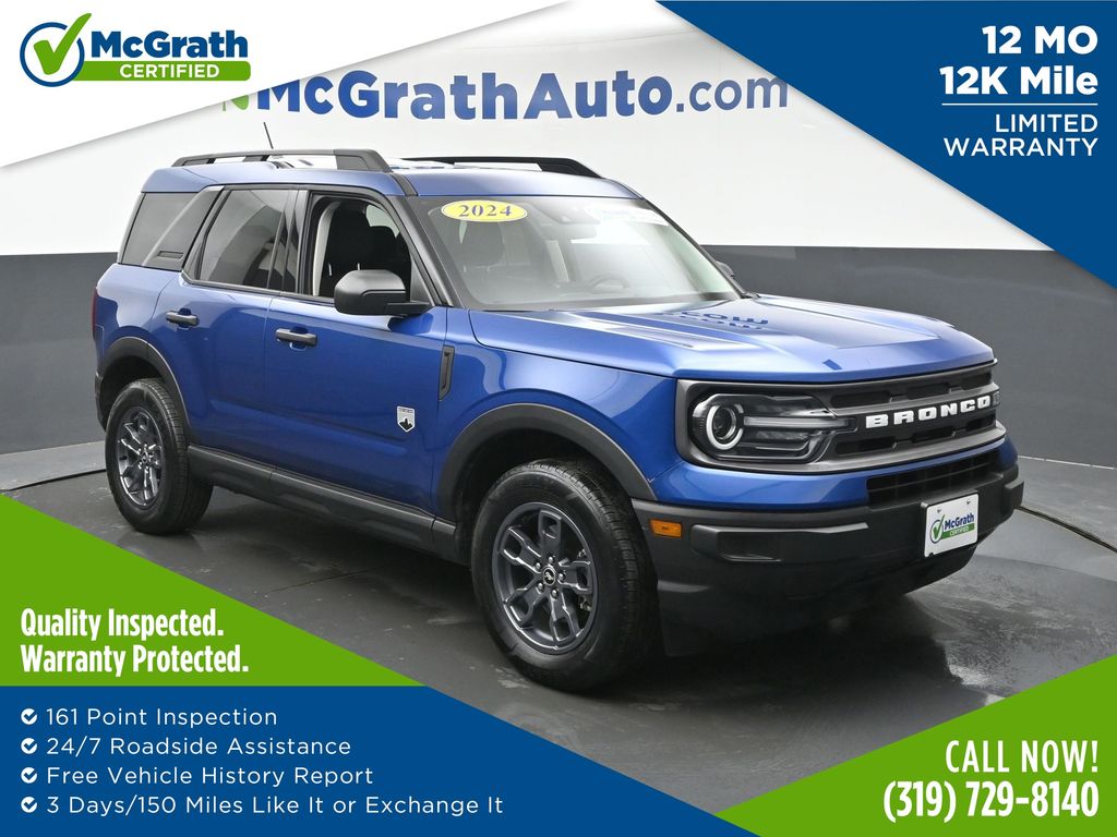 Blue Metallic 2024 Ford Bronco Sport SUV / Crossover All-Wheel Drive 8-Speed Automatic
