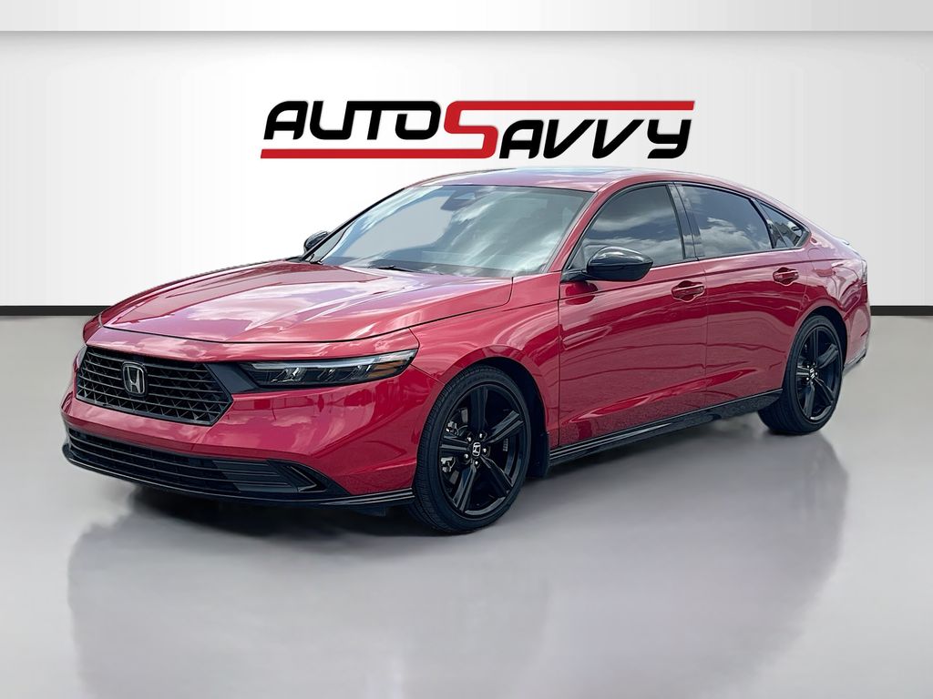 2025 Honda Accord Hybrid Sport-L Red at Classic Chevrolet Galveston