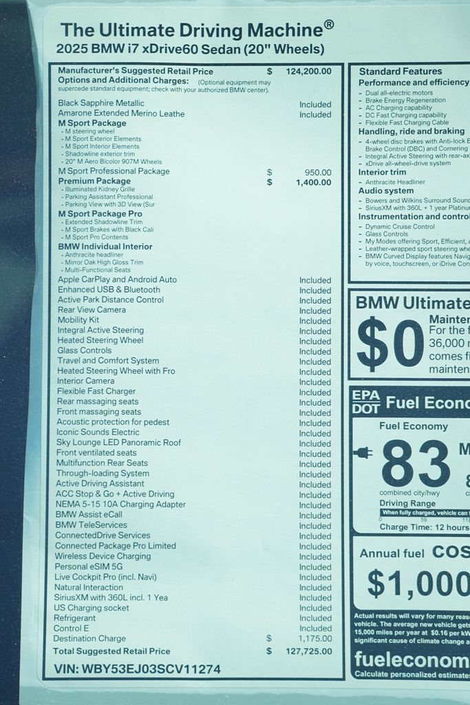 2025 BMW i7 xDrive60 8