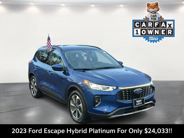 Blue Metallic 2023 Ford Escape Hybrid Platinum AWD SUV / Crossover All-Wheel Drive Continuously Variable Transmission