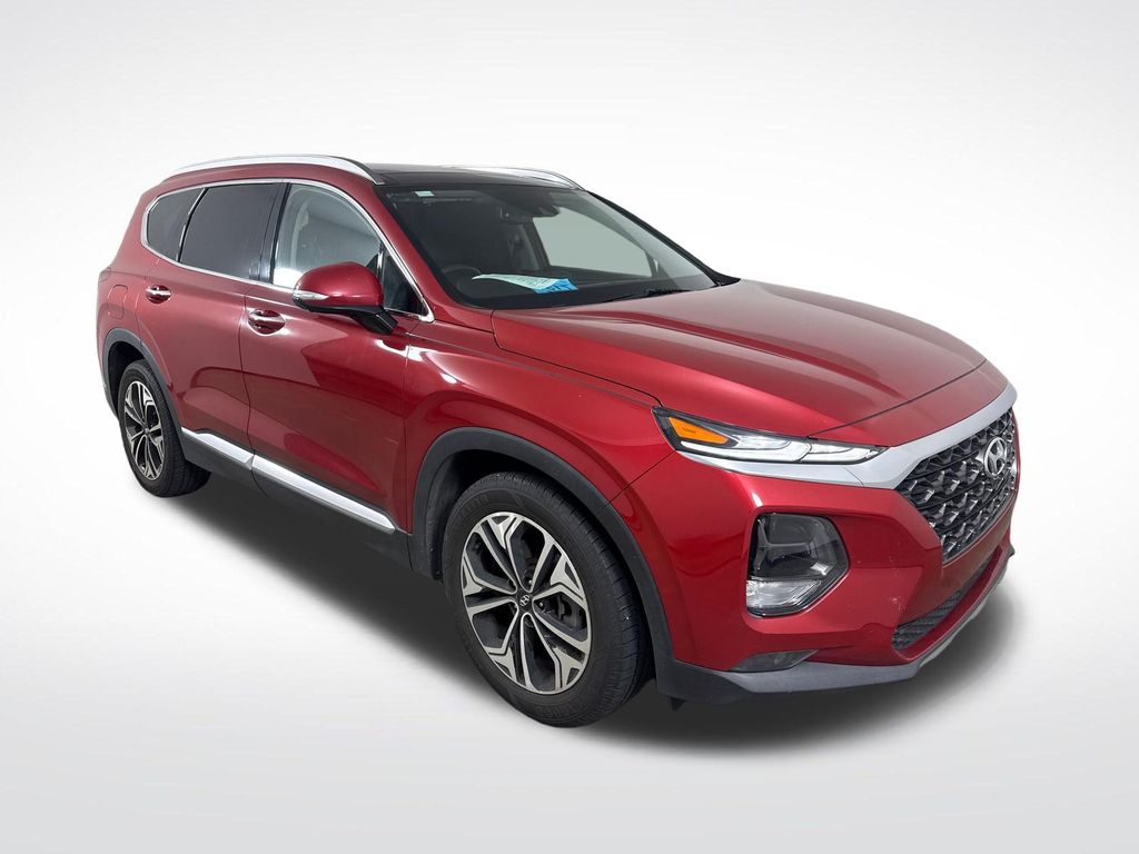 Scarlet Red 2019 Hyundai Santa Fe 2.0T Ultimate FWD SUV / Crossover Front-Wheel Drive 8-Speed Automatic